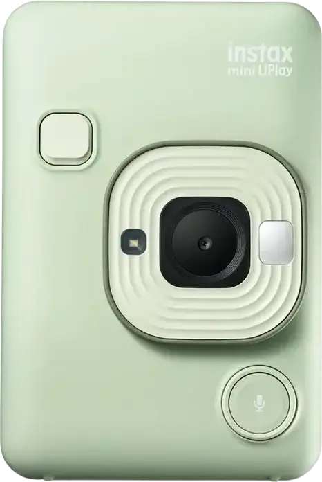 Fujifilm Instax Mini LiPlay Hybrid Instant Camera and Smartphone Printer, 2.7-inch LCD, CMOS Sensor, Micro SD Slot, Sound Recording, Matcha Green
