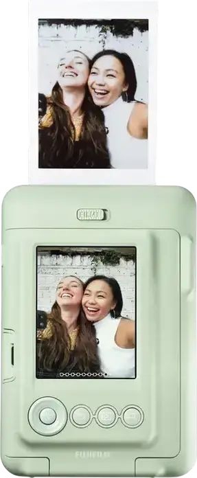 Fujifilm Instax Mini LiPlay Hybrid Instant Camera and Smartphone Printer, 2.7-inch LCD, CMOS Sensor, Micro SD Slot, Sound Recording, Matcha Green