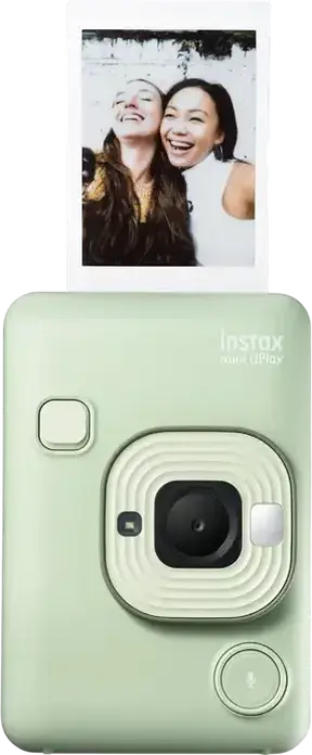 Fujifilm Instax Mini LiPlay Hybrid Instant Camera and Smartphone Printer, 2.7-inch LCD, CMOS Sensor, Micro SD Slot, Sound Recording, Matcha Green