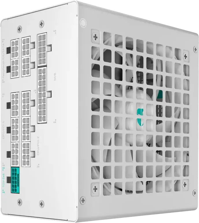 Sursa Alimentare Deepcool GamerStorm PQ1200G WH 1200W, Eficienta 80+ Gold, Fully Modular ATX 12V 3.1, Albă, Ventilator Dynamic FDB, Cablu PCIe 5.0 12V-2x6