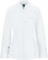 Jacketă Bucătărie Jobeline Racer pentru femei, model sportiv ușor, Albă, Mărime 56, 65% poliester 35% bumbac, panouri de plasă, fermoar central, OEKO-TEX Standard 100