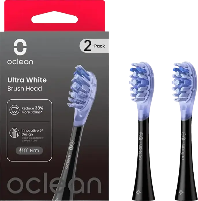 Capuri de schimb peruta electrica Oclean Ultra White UW02 B02, peri DuPont, design de 5 grade pentru linia gingivala, compatibile cu seria Oclean Ultra