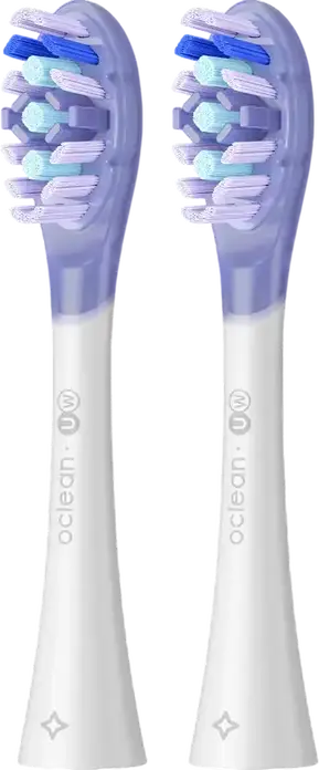 Oclean Ultra White UW03 W02 Replacement Electric Toothbrush Heads, Medium/Firm Bristles, FlexFit Design with Polishing Ring for Teeth Whitening