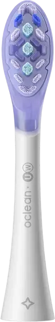Oclean Ultra White UW03 W02 Replacement Electric Toothbrush Heads, Medium/Firm Bristles, FlexFit Design with Polishing Ring for Teeth Whitening