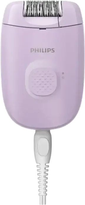 Epilator cu fir Philips BRE237/00 Series 2000, 3-in-1 Epilare Rasnet Trimare, 20 Pense, Lumina LED, Cap Lavabil, Violet