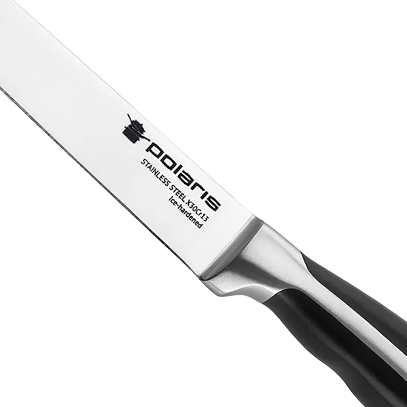 Polaris Millennium-3SS 3-Piece Knife Set, X100-13 Stainless Steel ICE HARDENING Blades, Ergonomic Plastic Handles, Chef's 20cm Universal 12.7cm Paring 9cm