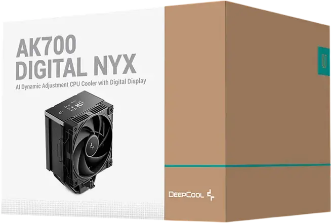 Cooler CPU Deepcool AK700 DIGITAL NYX Single-Tower, 7 heat-pipe-uri de cupru, Afisaj Digital Temperatura/Utilizare, Ventilator PWM 120mm, Intel LGA1851/1700/1200/115X, AMD AM5/AM4
