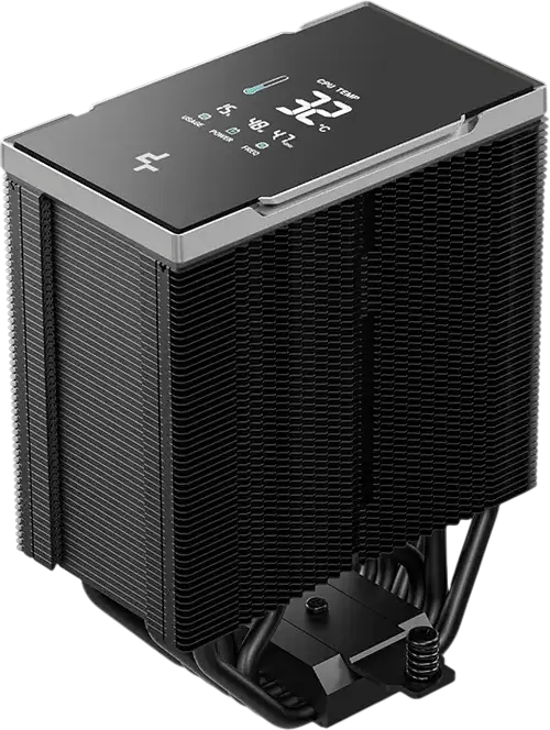 Cooler CPU Deepcool AK700 DIGITAL NYX Single-Tower, 7 heat-pipe-uri de cupru, Afisaj Digital Temperatura/Utilizare, Ventilator PWM 120mm, Intel LGA1851/1700/1200/115X, AMD AM5/AM4