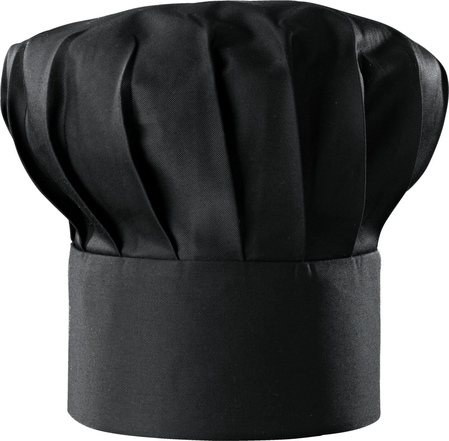 PULSIVA LUSINI Solutions GmbH Chef's hat Franz Kochmütze Franz Chef's hat Franz; Size universal; black Kochmütze Franz; Kleidergröße universal; schwarz 100 % cotton. 60 °C wash. 95 °C wash in white. Hard-wearing chef's hat, individually adjustable in size with a Velcro fastener. 65 % Polyester, 35 % Baumwolle. 60°-Wäsche Strapazierfähige Kochmütze individuell größenverstellbar durch Klettverschluss.
