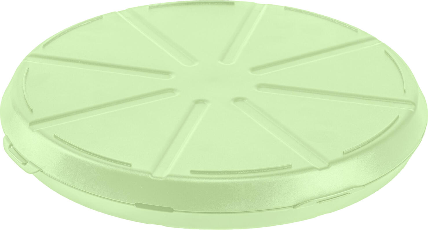 elasto REuse Yari Neo Reusable Pizza Box, Green, 35.8cm Diameter, Thermoplastic, BPA Free, Microwave and Dishwasher Safe, Climate-Positive, Recyclable