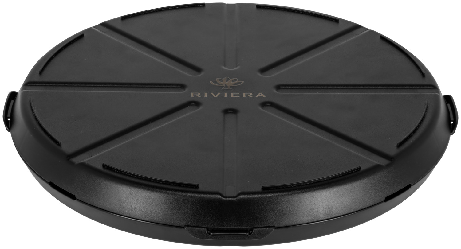 elasto REuse Yari Neo Reusable Pizza Box, Black, 35.8cm Diameter, Thermoplastic, BPA Free, Microwave and Dishwasher Safe, Climate-Positive, Recyclable