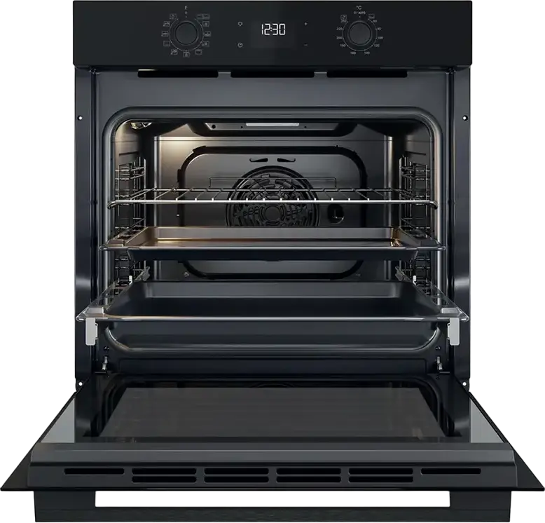 Whirlpool OMK58HU1B Built-in Electric Oven, 71L Cavity, Class A+, Black, Cook3 Convection & Grill, Hydrolytic Cleaning, Telescopic Guides, 59.5x59.5 cm