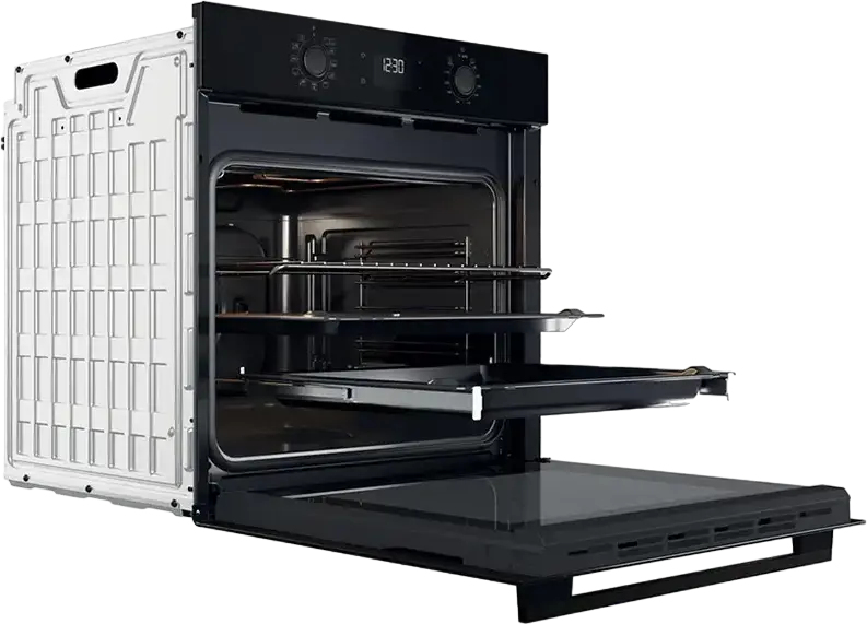 Whirlpool OMK58HU1B Built-in Electric Oven, 71L Cavity, Class A+, Black, Cook3 Convection & Grill, Hydrolytic Cleaning, Telescopic Guides, 59.5x59.5 cm
