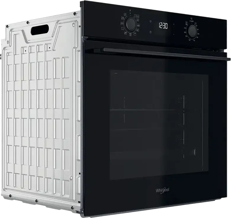 Whirlpool OMK58HU1B Built-in Electric Oven, 71L Cavity, Class A+, Black, Cook3 Convection & Grill, Hydrolytic Cleaning, Telescopic Guides, 59.5x59.5 cm