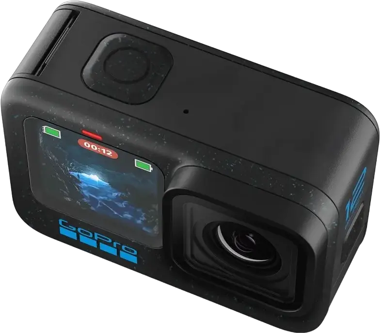 GoPro HERO12 Black Action Camera, 5.3K 60fps Video, 27MP, GP2 Processor, HyperSmooth 6.0 Stabilization, Waterproof, 2.27" Touch Screen, Black