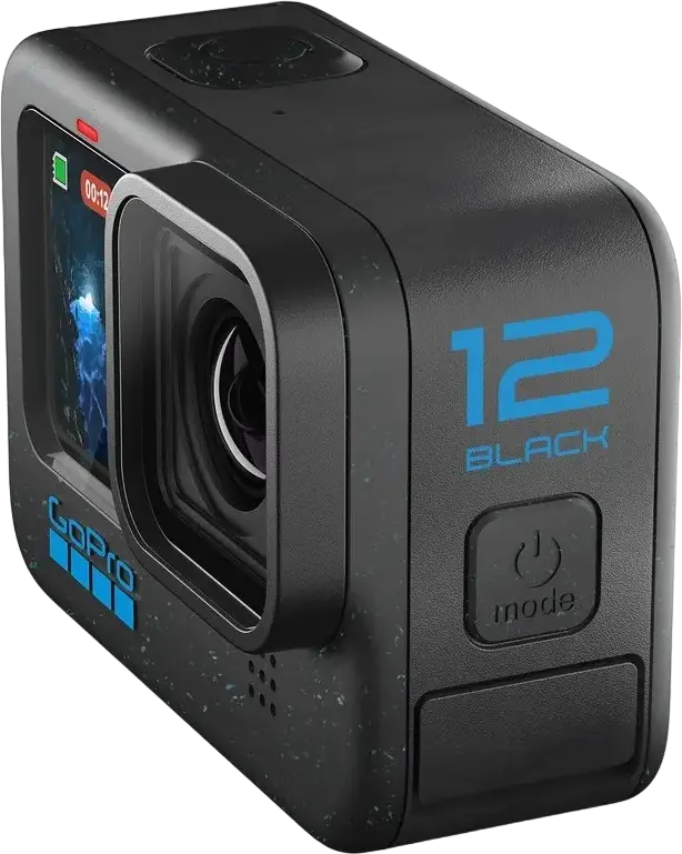 GoPro HERO12 Black Action Camera, 5.3K 60fps Video, 27MP, GP2 Processor, HyperSmooth 6.0 Stabilization, Waterproof, 2.27" Touch Screen, Black