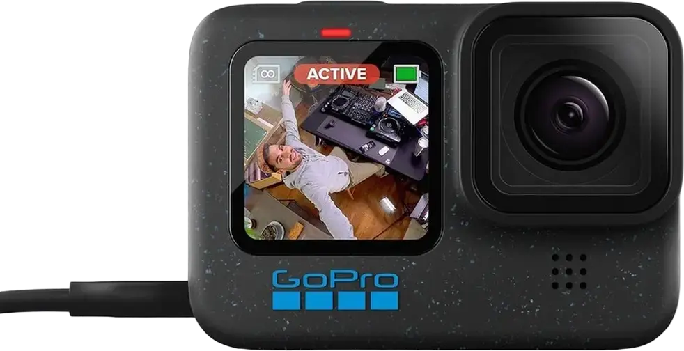 GoPro HERO12 Black Action Camera, 5.3K 60fps Video, 27MP, GP2 Processor, HyperSmooth 6.0 Stabilization, Waterproof, 2.27" Touch Screen, Black