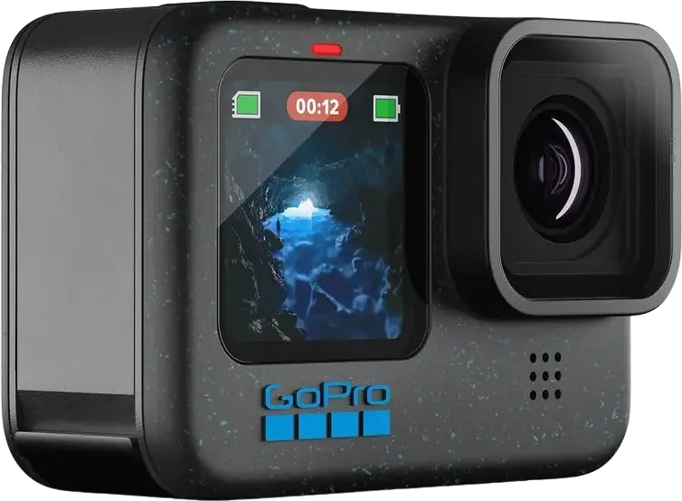 GoPro HERO12 Black Action Camera, 5.3K 60fps Video, 27MP, GP2 Processor, HyperSmooth 6.0 Stabilization, Waterproof, 2.27" Touch Screen, Black