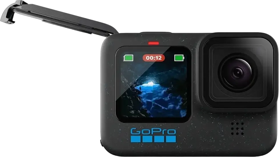 GoPro HERO12 Black Action Camera, 5.3K 60fps Video, 27MP, GP2 Processor, HyperSmooth 6.0 Stabilization, Waterproof, 2.27" Touch Screen, Black