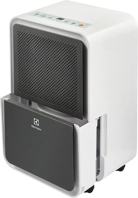 Electrolux EDH-15L Dehumidifier, 15L/day Capacity, 20m2 Coverage, 4 Operating Modes, 24h Timer, Continuous Drainage, White/Grey, Plastic