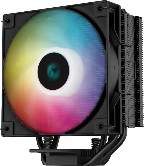 Cooler CPU Deepcool AG400 ARGB, TDP 220W, 4 heatpipe-uri de 6mm contact direct, ventilator PWM 120mm, rulment Hydro, compatibil Intel LGA1851/1700/1200/115x si AMD AM5/AM4