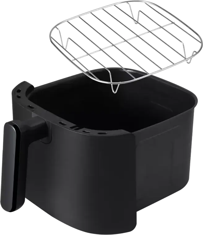 Friteuza cu aer cald Polaris PAF 5502, Capacitate 6L, Putere 1600W, Bol Antiaderent, Control Tactil cu Display, Negru