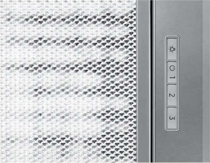 Samsung NK52FG454CS/UR Built-in Kitchen Hood, Stainless Steel, 625 m3/h Extraction, LED Lighting, 3 Speed Levels, Grey Inox