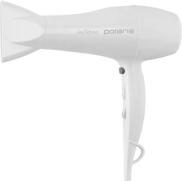 Polaris PHD2250TDi Hair Dryer, 2200W, Tourmaline Ionization, 3-4 Temperature & 2 Speed Settings, Cold Air Shot, Diffuser and Concentrator, White