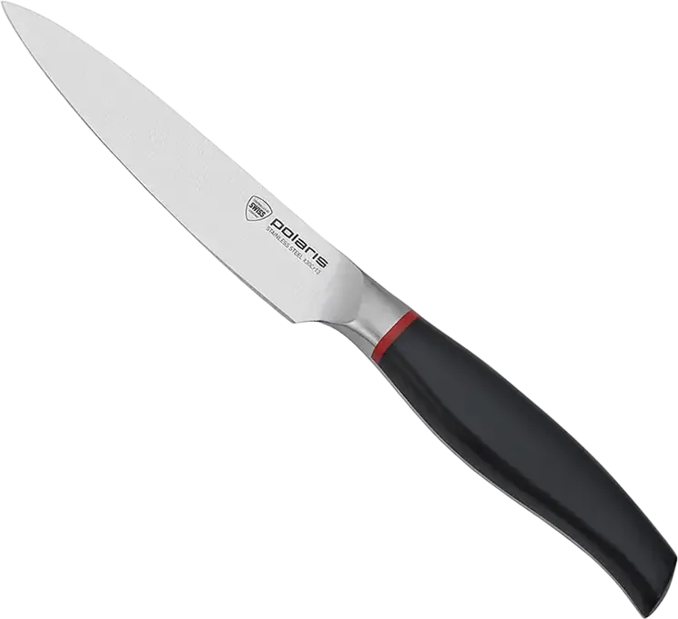 Polaris PRO collection-3SS 3-Piece Stainless Steel Knife Set - Chef's, Universal and Paring Knives, X50CrMoV13 Forged Blades, Ice Hardening, Black Plastic Ergonomic Handles