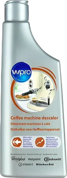 Detartrant lichid Wpro pentru aparate de cafea 250ml pentru Whirlpool, Indesit, Bauknecht, compatibil cu ECP 35, ECP 31, WFC 3, 484000008732, C00470788