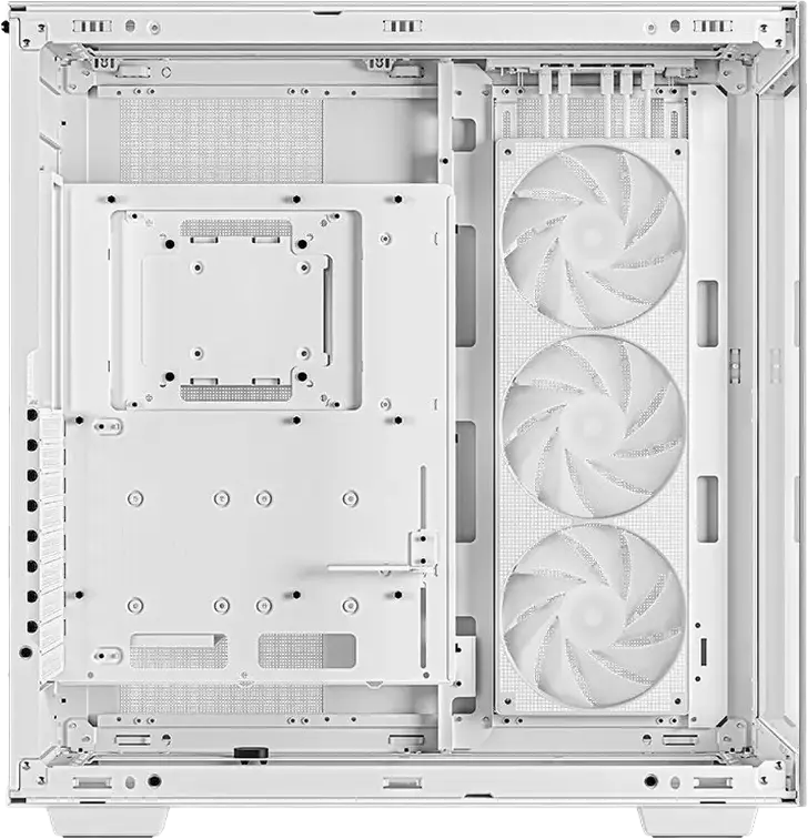 Carcasa Full-Tower Deepcool CH780, Alb, Dual Chamber cu Sticla Temperata Panoramica, Suport E-ATX, Montare GPU Verticala, Suport Radiator 420mm