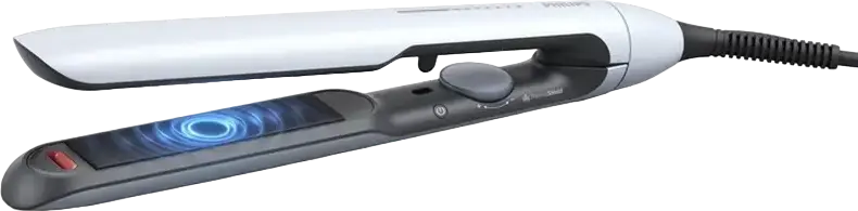 Philips BHS520/00 5000 Series Hair Straightener, Argan Oil Ceramic Plates, ThermoShield Technology, 2x Ionic Care, 120-230°C, Light Blue