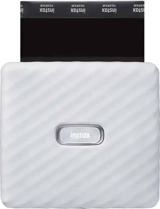 Imprimanta foto Fujifilm Instax Link Wide pentru smartphone, Ash White, Bluetooth 4.2, pentru film instax WIDE, 318 dpi, fotografii 62mm x 99mm, iOS Android