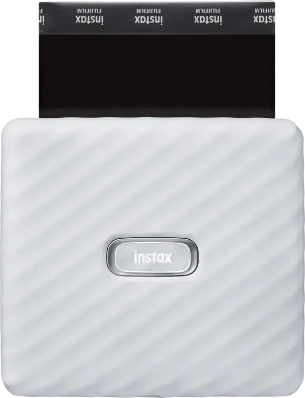 Imprimanta foto Fujifilm Instax Link Wide pentru smartphone, Ash White, Bluetooth 4.2, pentru film instax WIDE, 318 dpi, fotografii 62mm x 99mm, iOS Android