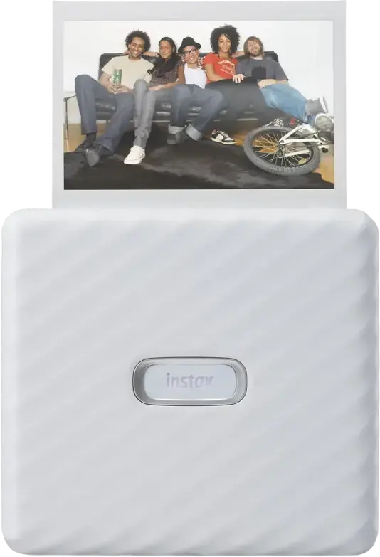 Imprimanta foto Fujifilm Instax Link Wide pentru smartphone, Ash White, Bluetooth 4.2, pentru film instax WIDE, 318 dpi, fotografii 62mm x 99mm, iOS Android