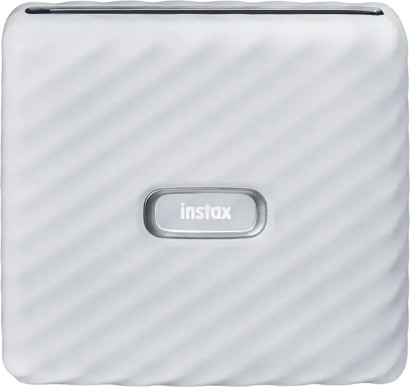 Imprimanta foto Fujifilm Instax Link Wide pentru smartphone, Ash White, Bluetooth 4.2, pentru film instax WIDE, 318 dpi, fotografii 62mm x 99mm, iOS Android