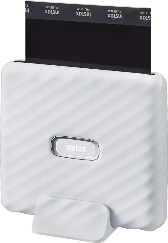 Imprimanta foto Fujifilm Instax Link Wide pentru smartphone, Ash White, Bluetooth 4.2, pentru film instax WIDE, 318 dpi, fotografii 62mm x 99mm, iOS Android