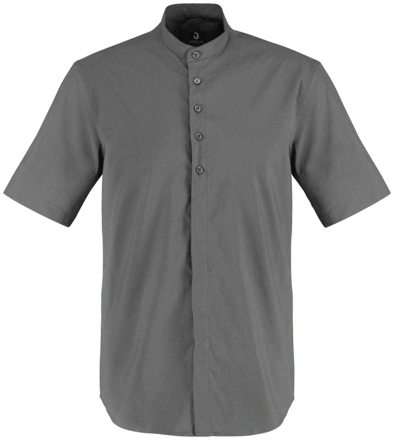 JOBELINE LUSINI Solutions GmbH Men's shirt Lani short sleeve Herren Hemd Lani Kurzarm Men's shirt Lani short sleeve; Size 39/40; dark-grey Herren Hemd Lani Kurzarm; Kleidergröße 39/40; dunkelgrau 67 % cotton, 33 % polyester. 30°C wash. Simple, short-sleeved men's shirt with visible button placket and short stand-up collar. With a slightly tapered back for a perfect fit. Extra-long back and rounded hem. Particularly easy-care and easy-iron thanks to the polyester content. Regular fit. Back length: 79 cm for size 39/40. 67 % Baumwolle, 33 % Polyester. 30°-Wäsche. Schlichtes kurzärmliges Herrenhemd mit sichtbarer Knopfleiste und kurzem Stehkragen. Mit einer leichten Taillierung im Rücken für eine perfekte Passform. Extra lange Rückenlänge und abgerundeter Saum. Dank Polyesteranteil besonders pflege- und bügelleicht. Regular fit. Rückenlänge: 79 cm in Gr. 39/40
