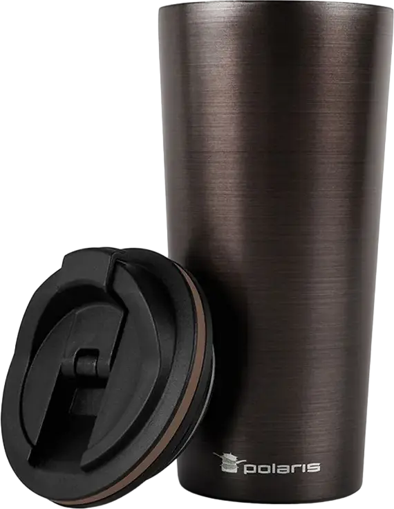 Cană Termos Polaris Megapolis-500TM, 0.5L Oțel Inoxidabil cu Lid Drink Spout, Maro