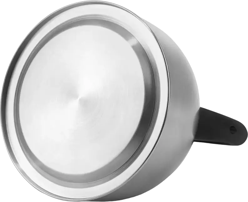 Polaris Verde Whistling Kettle, 2.2L, Stainless Steel Body, Bakelite Handle and Lid, Silver, with Integrated Spout Opening Device