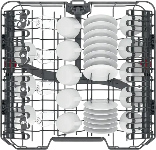 Whirlpool WFC 3C26 P Freestanding Dishwasher, 14 Place Settings, 8 Programs, PowerClean & MultiZone, LED Display, Stainless Steel, 85x60x60 cm