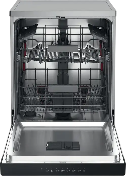 Whirlpool WFC 3C26 P Freestanding Dishwasher, 14 Place Settings, 8 Programs, PowerClean & MultiZone, LED Display, Stainless Steel, 85x60x60 cm