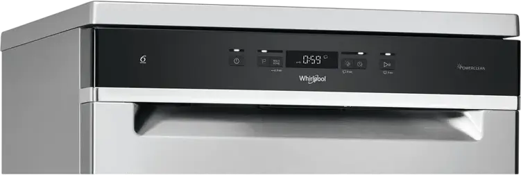 Whirlpool WFC 3C26 P Freestanding Dishwasher, 14 Place Settings, 8 Programs, PowerClean & MultiZone, LED Display, Stainless Steel, 85x60x60 cm