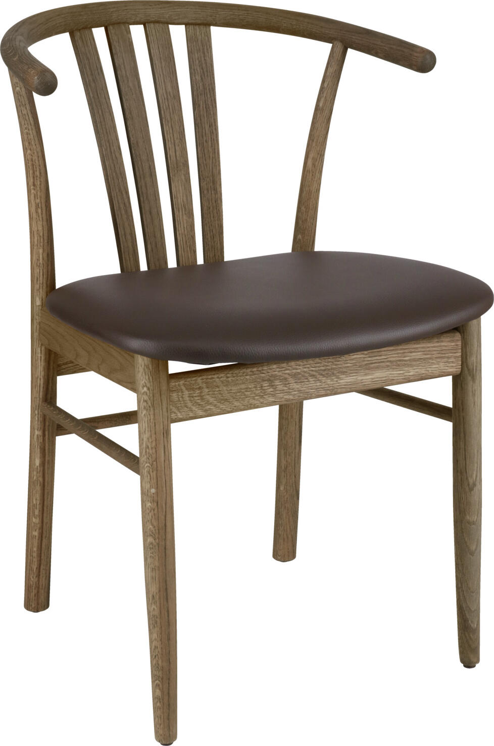 VEGA LUSINI Solutions GmbH Wooden chair Olmaro Holzstuhl Olmaro Wooden chair Olmaro; 44x43x80 cm (WxDxH); seat brown, base natural; 2 piece / pack Holzstuhl Olmaro; 44x43x80 cm (BxTxH); Sitz braun, Gestell natur; 2 Stück / Pack Modern wooden chair made of high-quality oak combines timeless design with pleasant seating comfort. The robust wooden frame gives the chair a natural and high-quality look, while the soft seat cushion made of easy-care imitation leather ensures comfortable seating even over long periods of time. Suitable for indoor use only. Supplied assembled. Moderner Holzstuhl aus hochwertigem Eichenholz verbindet zeitloses Design mit angenehmem Sitzkomfort. Das robuste Holzgestell verleiht dem Stuhl eine natürliche und hochwertige Optik, während das weiche Sitzpolster aus pflegeleichtem Kunstleder für bequemes Sitzen auch über längere Zeit sorgt. Nur für den Innenbereich geeignet. Lieferung erfolgt montiert. Der Holzstuhl ist FSC™-zertifiziert. LUSINI ist davon überzeugt, dass Wälder für unsere Zukunft unverzichtbar sind. Deshalb setzen wir uns für FSC™-zertifizierte Produkte ein (FSC™ N003150). So können wir Ihnen helfen, bessere Kaufentscheidungen zum Wohle unserer Wälder zu treffen. www.fsc.org