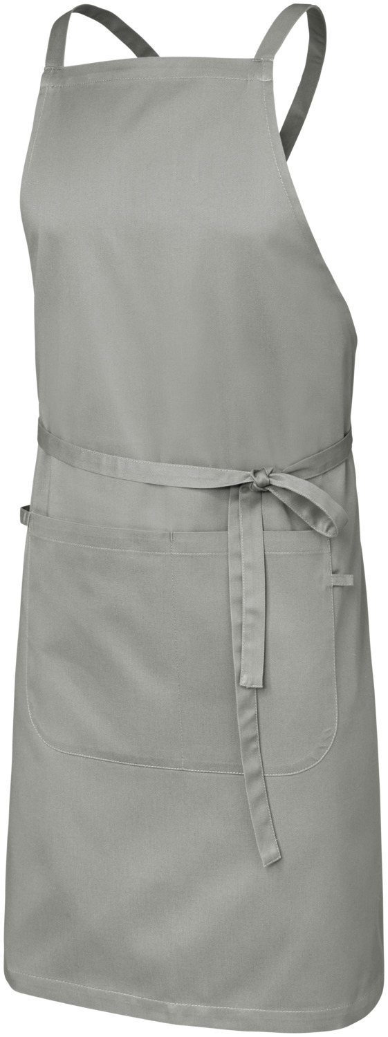 JOBELINE LUSINI Solutions GmbH Bib apron Botero 88x100 cm (LxW) Latzschürze Botero 88x100 cm (LxB) Bib apron Botero 88x100 cm (LxW); 88x100 cm (LxW); light-grey Latzschürze Botero 88x100 cm (LxB); 88x100 cm (LxB); hellgrau 65 % polyester, 35 % cotton. 200 g/m². 60 °C wash. Classic bib apron made of high quality and durable blended fabric. With fixed fabric straps made of apron fabric, which are crossed in the back to relieve the neck. Features a tea towel loop, pen tab, and a large two-section pocket that holds a mini-sized tablet. Extra durable, easy care and easy iron. 65 % Polyester, 35 % Baumwolle. 200 g/m². 60°-Wäsche. Klassische Latzschürze aus hochwertigem und robustem Mischgewebe. Mit festen Stoffbändern aus Schürzenstoff, die zur Entlastung des Nackens im Rücken gekreuzt werden. Mit Geschirrtuchschlaufe, Stiftlasche und einer großen zweigeteilten Tasche, die Platz für ein Tablet im Mini-Format bietet. Besonders strapazierfähig, pflege- und bügelleicht.