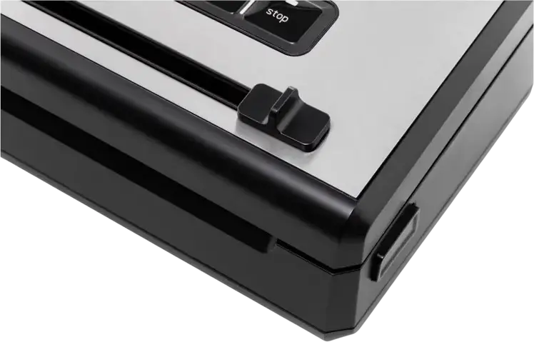 Gorenje VS110BE Vacuum Sealer, 110W, Stainless Steel and Plastic, Dry and Moist Modes, Vacuum-only and Sealing-only, Built-in Cutter, Grey/Black