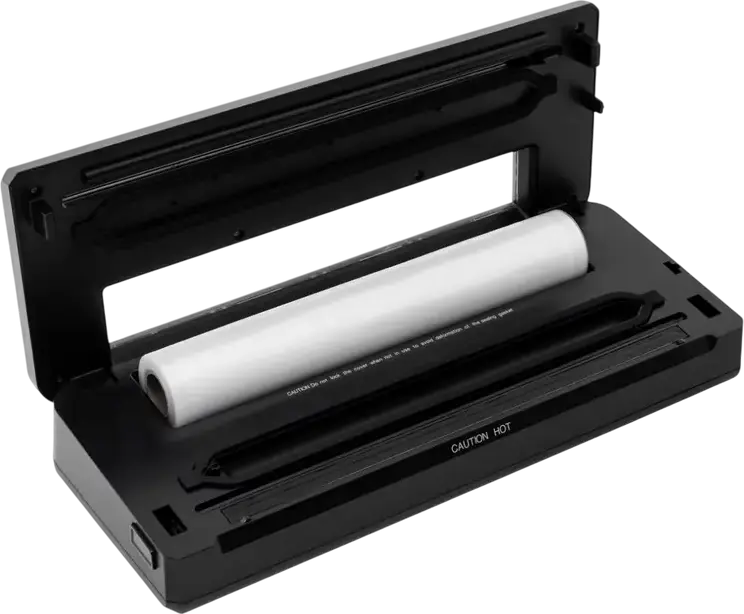 Gorenje VS110BE Vacuum Sealer, 110W, Stainless Steel and Plastic, Dry and Moist Modes, Vacuum-only and Sealing-only, Built-in Cutter, Grey/Black