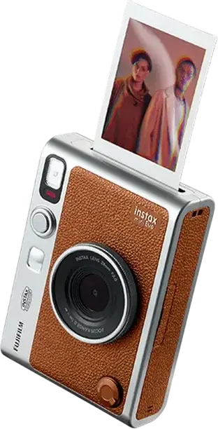 Fujifilm Instax Mini Evo Camera Instant Hibrid, Maro, Ecran LCD 3.0 inchi, Bluetooth, 100 Combinatii de Efecte, Senzor CMOS, compatibil cu film instax mini