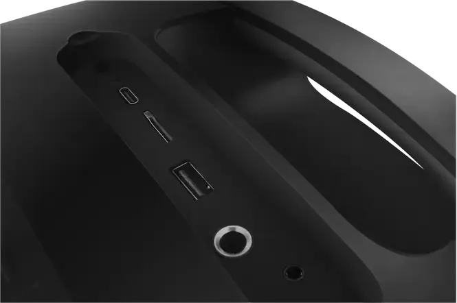 SVEN PS-555 Portable Speaker System, 65W RMS, Bluetooth, RGB Lighting, 16h Battery, USB Type-C, MicroSD, Mic/Aux Input, Remote, Black