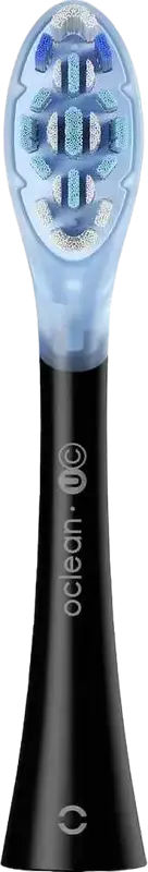 Oclean UC02 B02 Ultra Clean Replacement Brush Heads, Medium Bristles, FlexFit Tech, Integrated Tongue Cleaner, FDA Compliant Material, Black